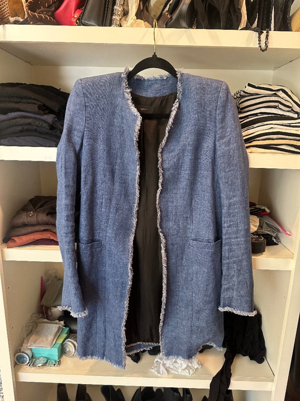 Joseph Jean jacket with fringed trim